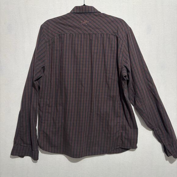 Arc'teryx Bernal Shirt Men's L Plaid Check Hidden Snap Long Sleeve Gorpcore Camp - Picture 8 of 9